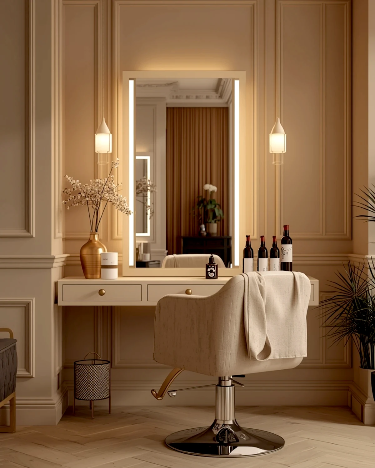 Willow and Stone Hair Studio — styling chair and station