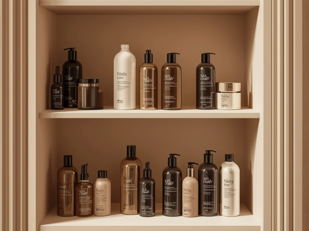 Salon product shelf