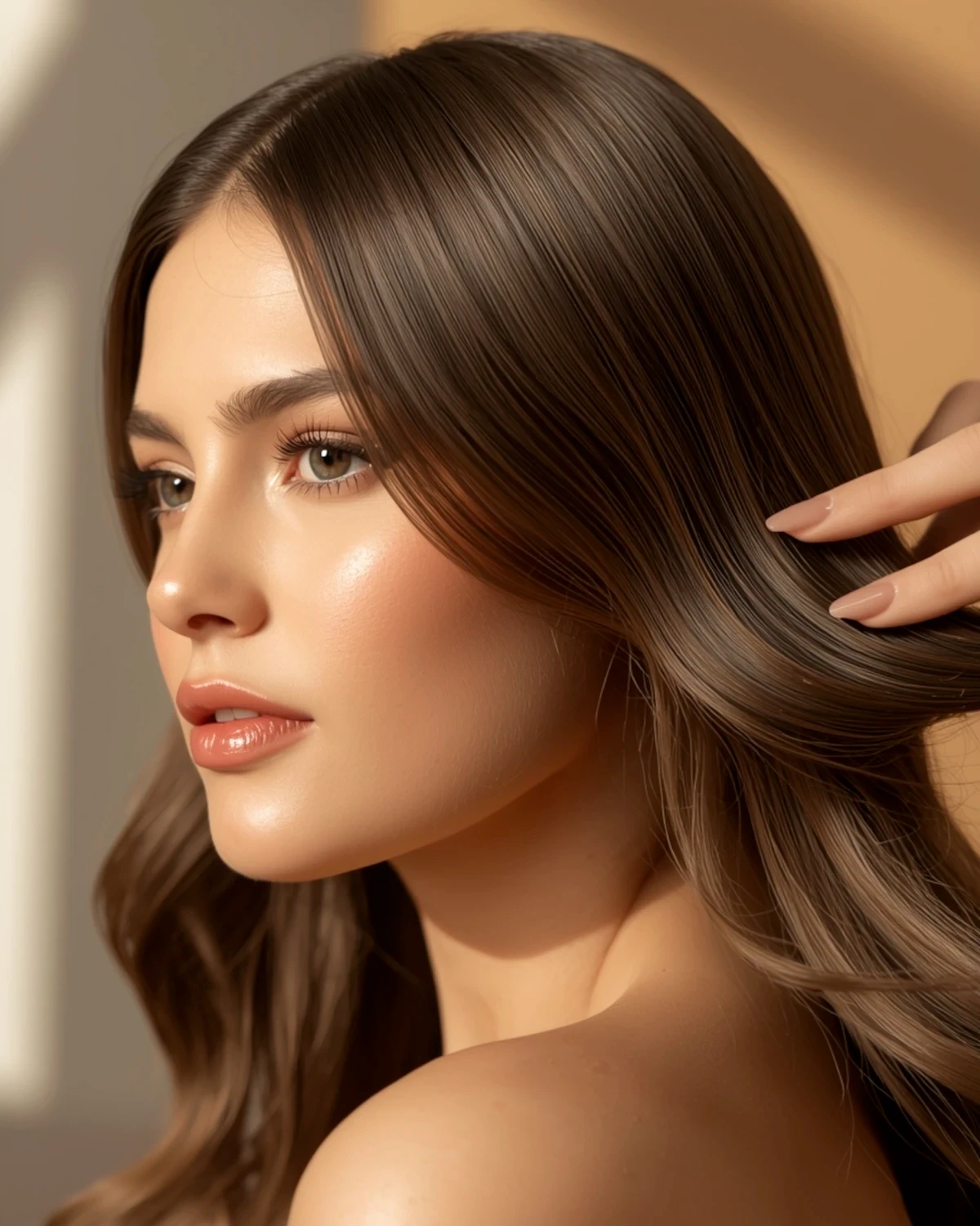 Highlighted hair texture detail